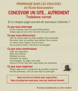 Concevoir un site… autrement ! Carnet 3