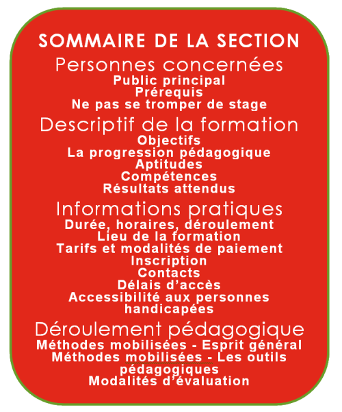 Sommaire section